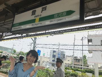 登戸駅から出発！ 南武線は多摩川の 砂利を運ぶために 出来た路線で、 登戸駅～川崎駅 区間が初めに 出来たんですよ！