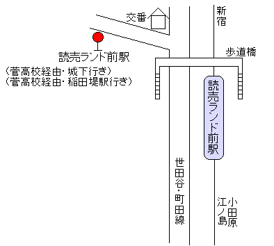 読売ランド駅前の地図
