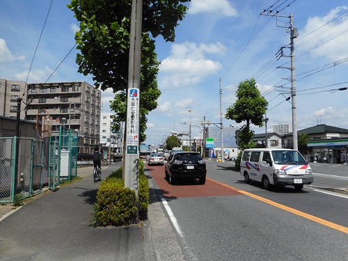 本村橋測定局周辺の道路状況の写真