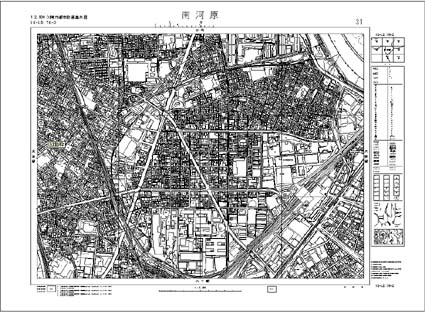 1/2,500都市計画基本図のイメージ