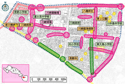 富士見公園地区地図