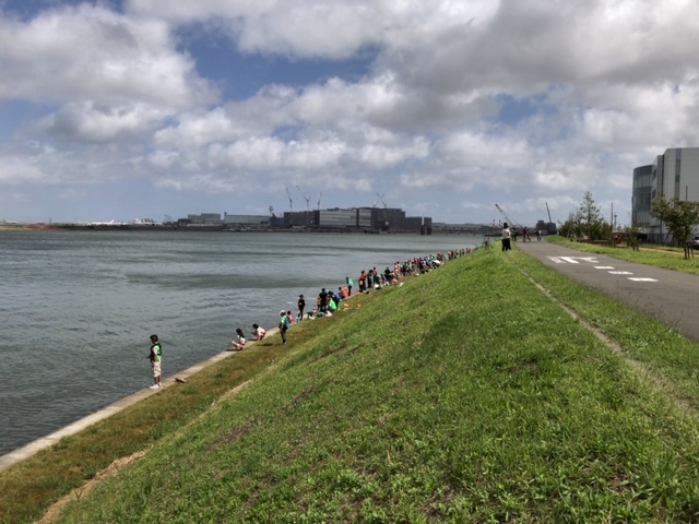 川と公園を一体活用「多摩川フィッシングフェスティバル」（2019,川崎区）