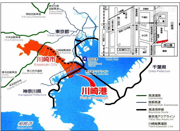 川崎港の地図