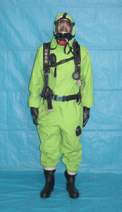 化学防護服の画像（グリーン）