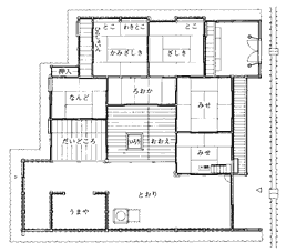旧三澤家住宅平面図
