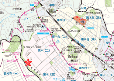 （5）栗木緑地　地図