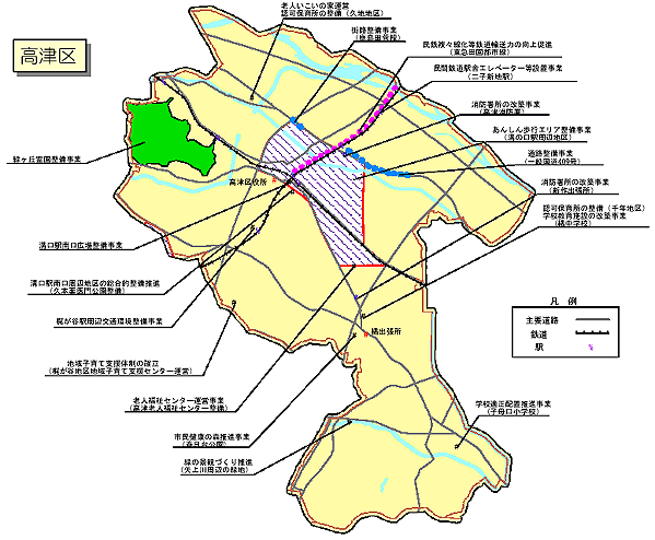 高津区　地図
