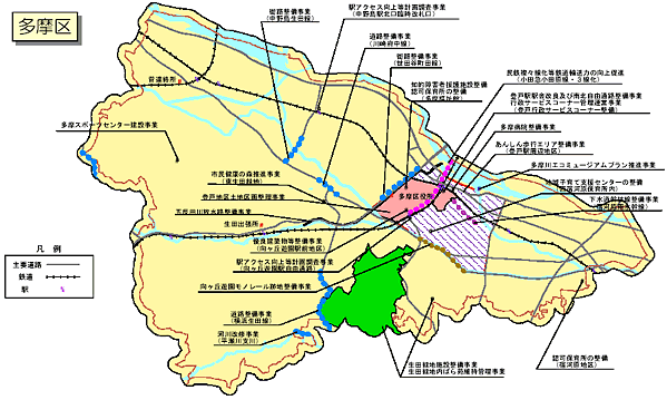 多摩区　地図