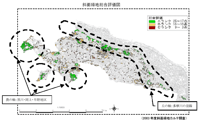 斜面緑地総合評価図