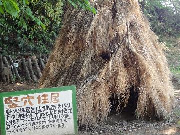 縄文時代のおうち、竪穴住居です。