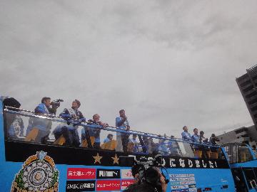 サポーターへの優勝報告会も行われました