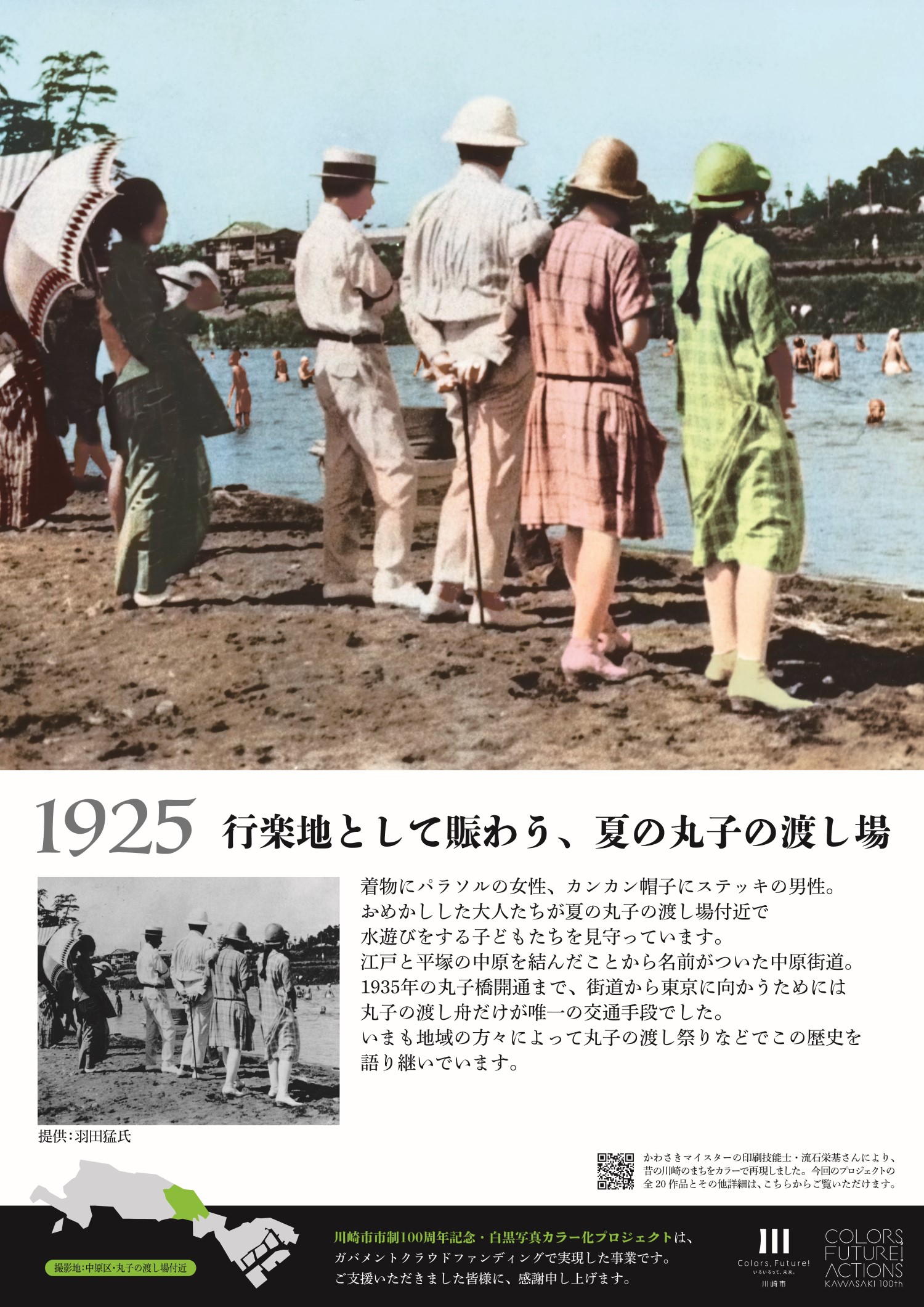 1925年丸子の渡し場のパネル