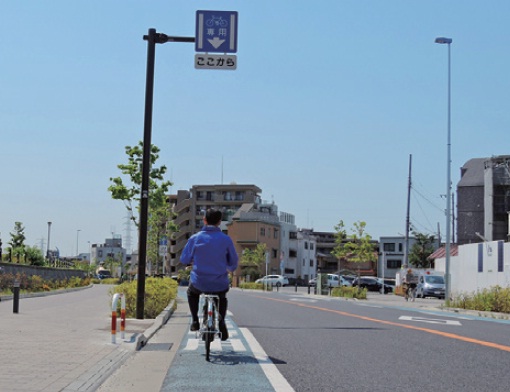 自転車の通行区分の指定がある場所の通行方法