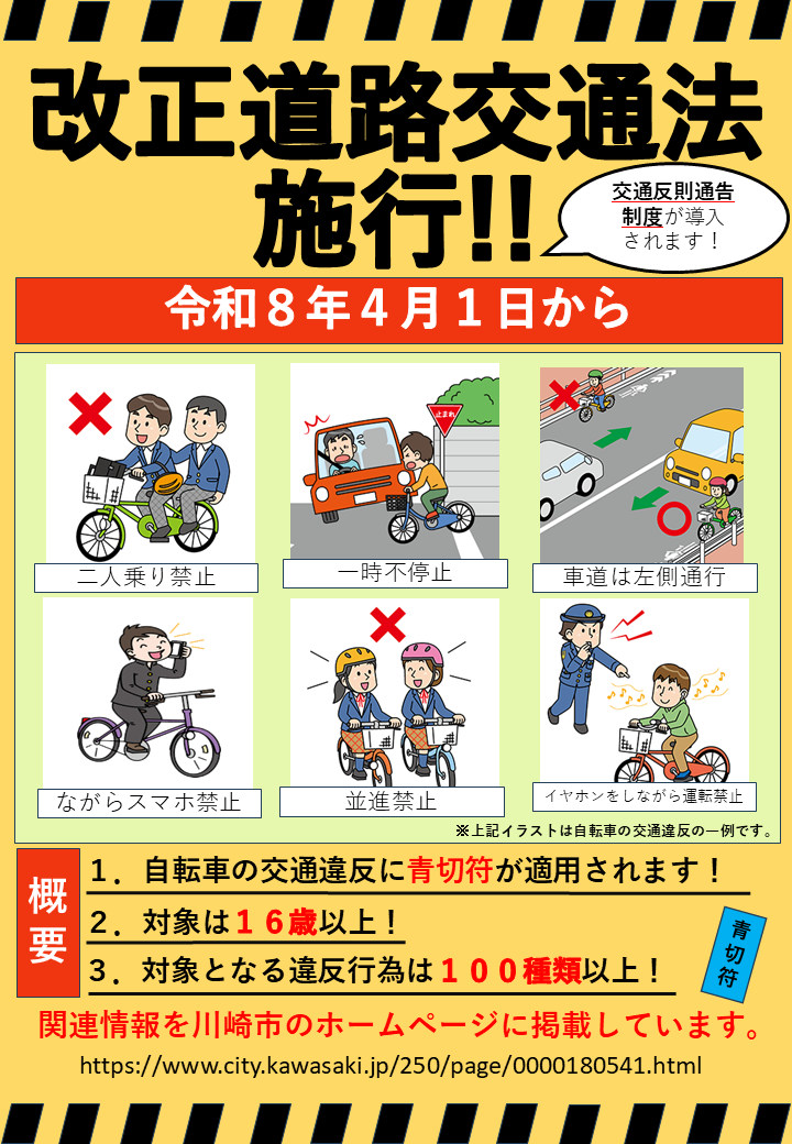 令和8年4月1日施行の改正道路交通法について説明しています