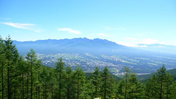 入笠山から八ヶ岳を臨む