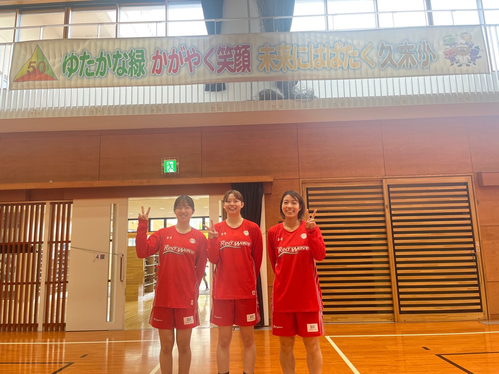 選手が来校した様子