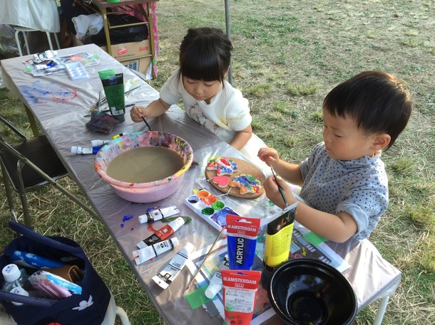 シーサー色塗り体験