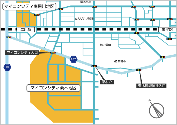 かわさきマイコンシティ　周辺地図