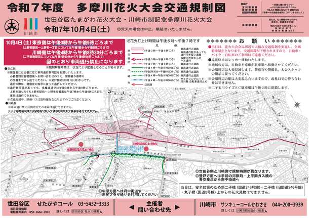 花火大会交通規制図