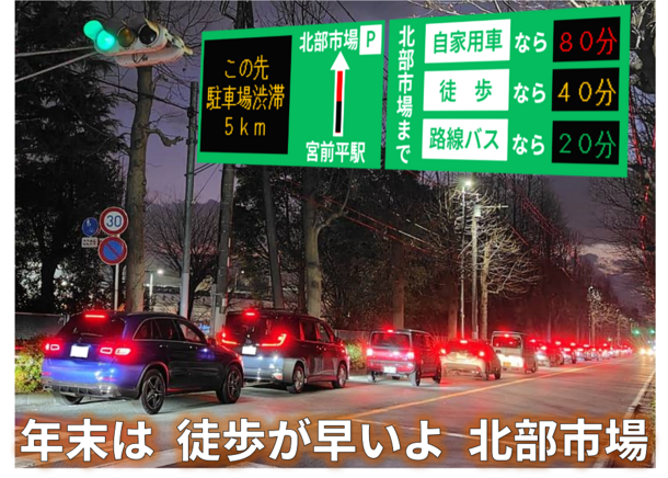 渋滞の様子の写真