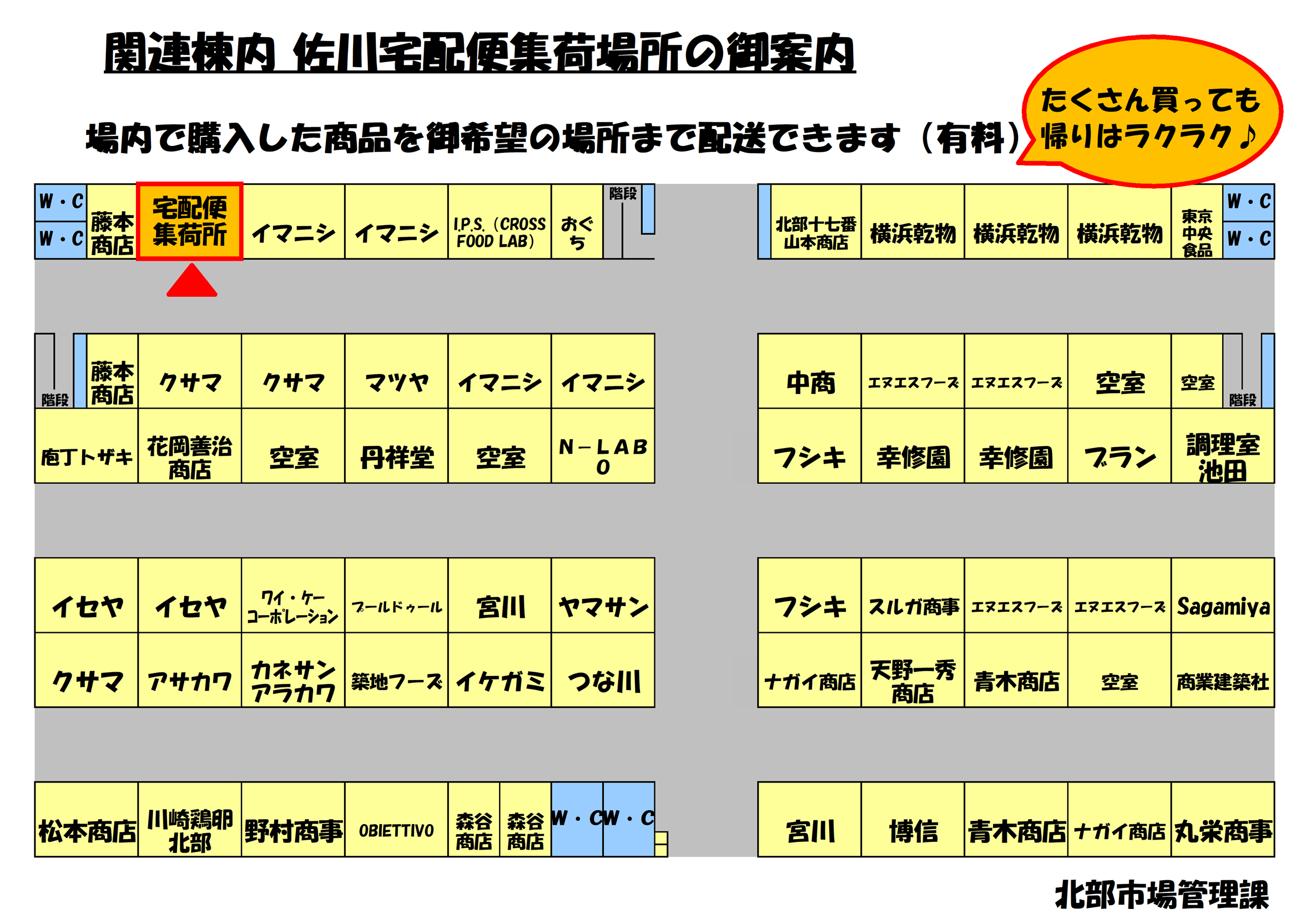 関連商品売場棟案内図