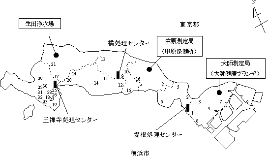 大気調査地点図