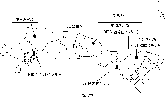 大気調査地点図