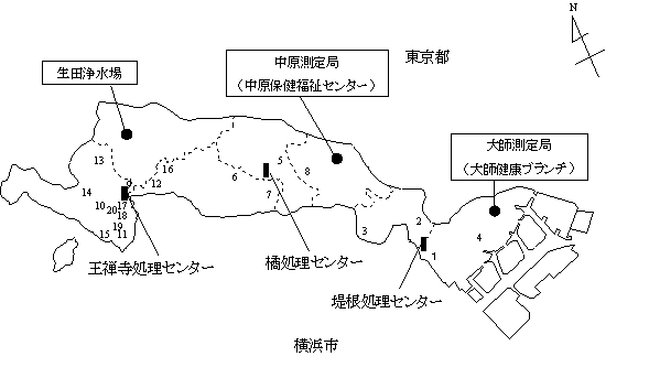 大気調査地点図