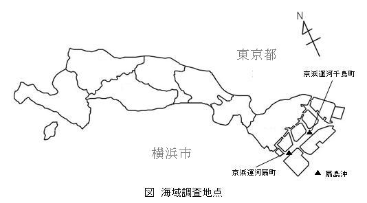 川崎市化学物質環境実態調査地点図（海域）