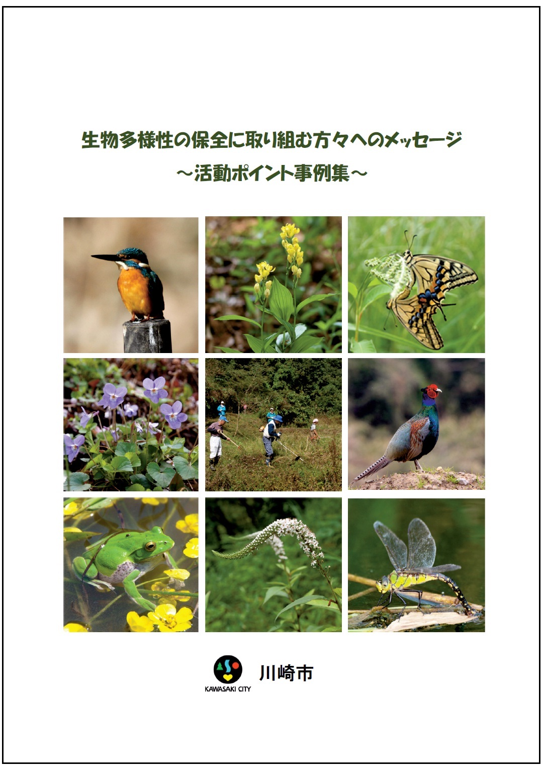 生物多様性の保全に取り組む方々へのメッセージ～活動ポイント事例集～表紙