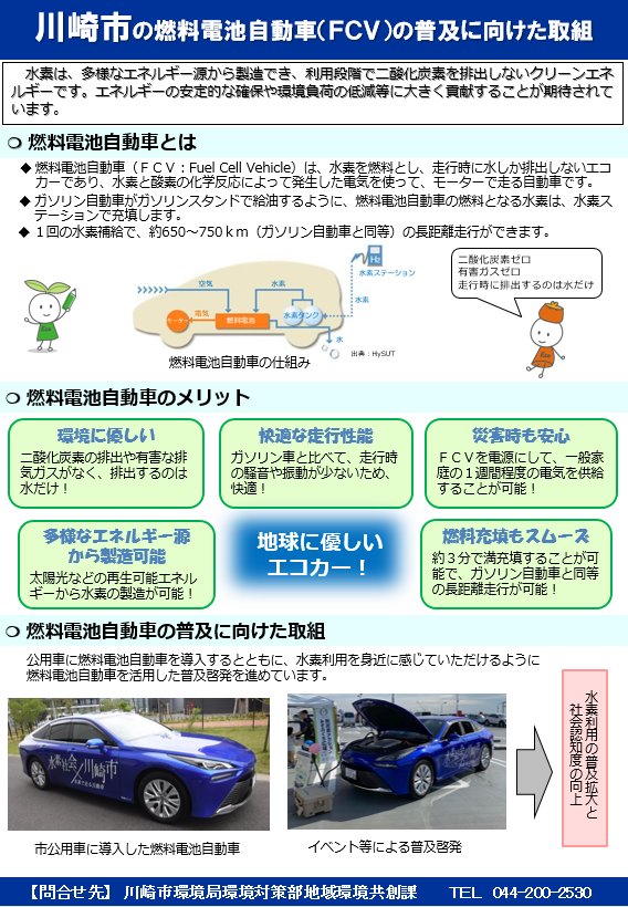 燃料電池自動車（FCV）の取り組み