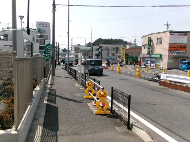 柿生測定局周辺の道路状況の写真
