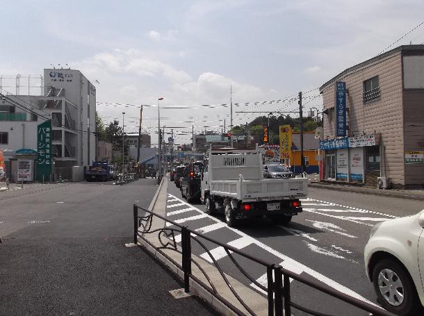 柿生測定局周辺の道路状況の写真