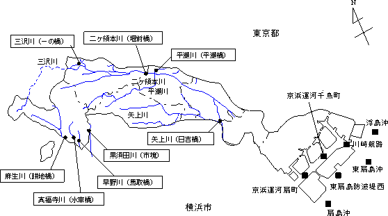 公共用水域調査地点図