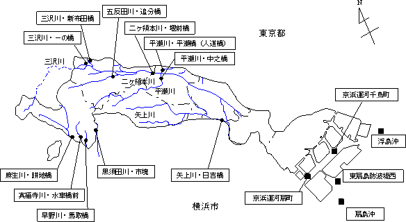 公共用水域調査地点図