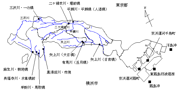 公共用水域調査地点図