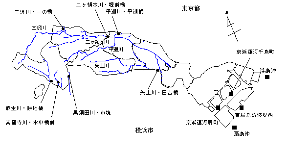 水質調査地点の図