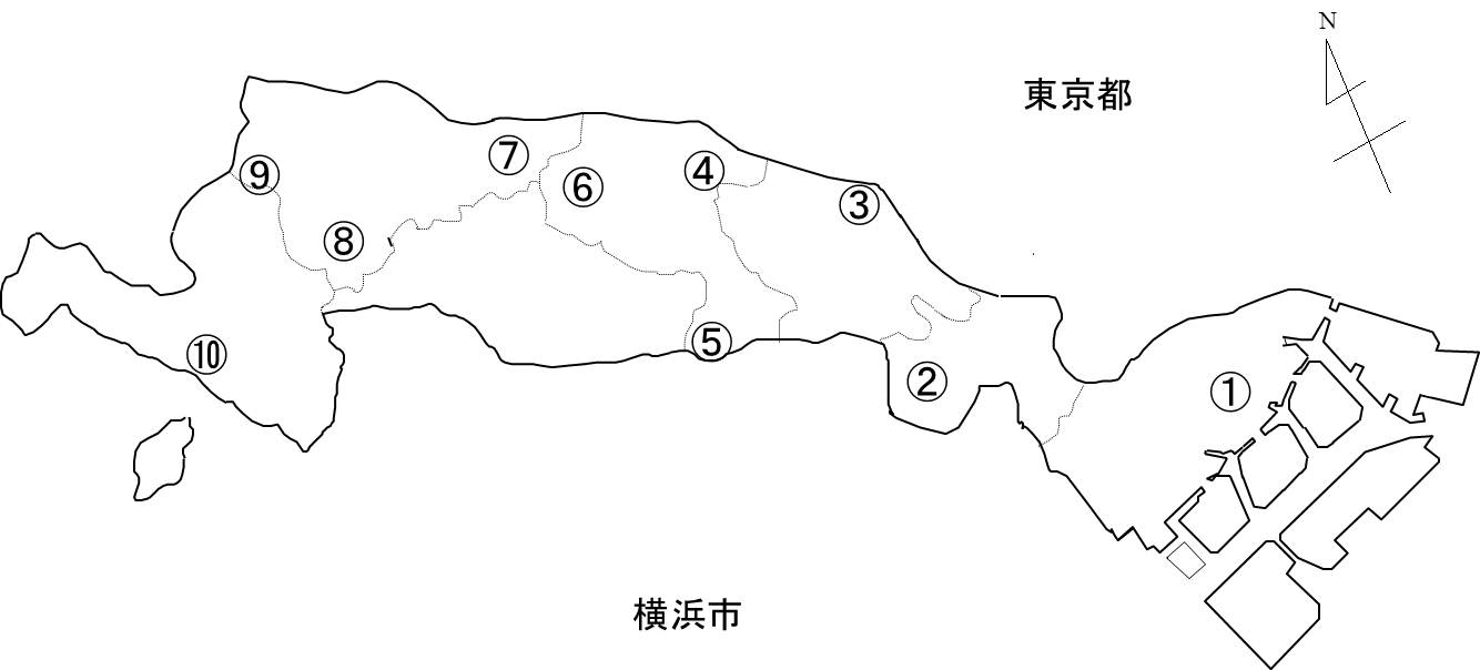 地下水調査地点の図