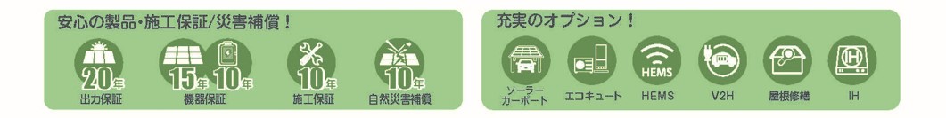 製品保証及びオプションの紹介画像