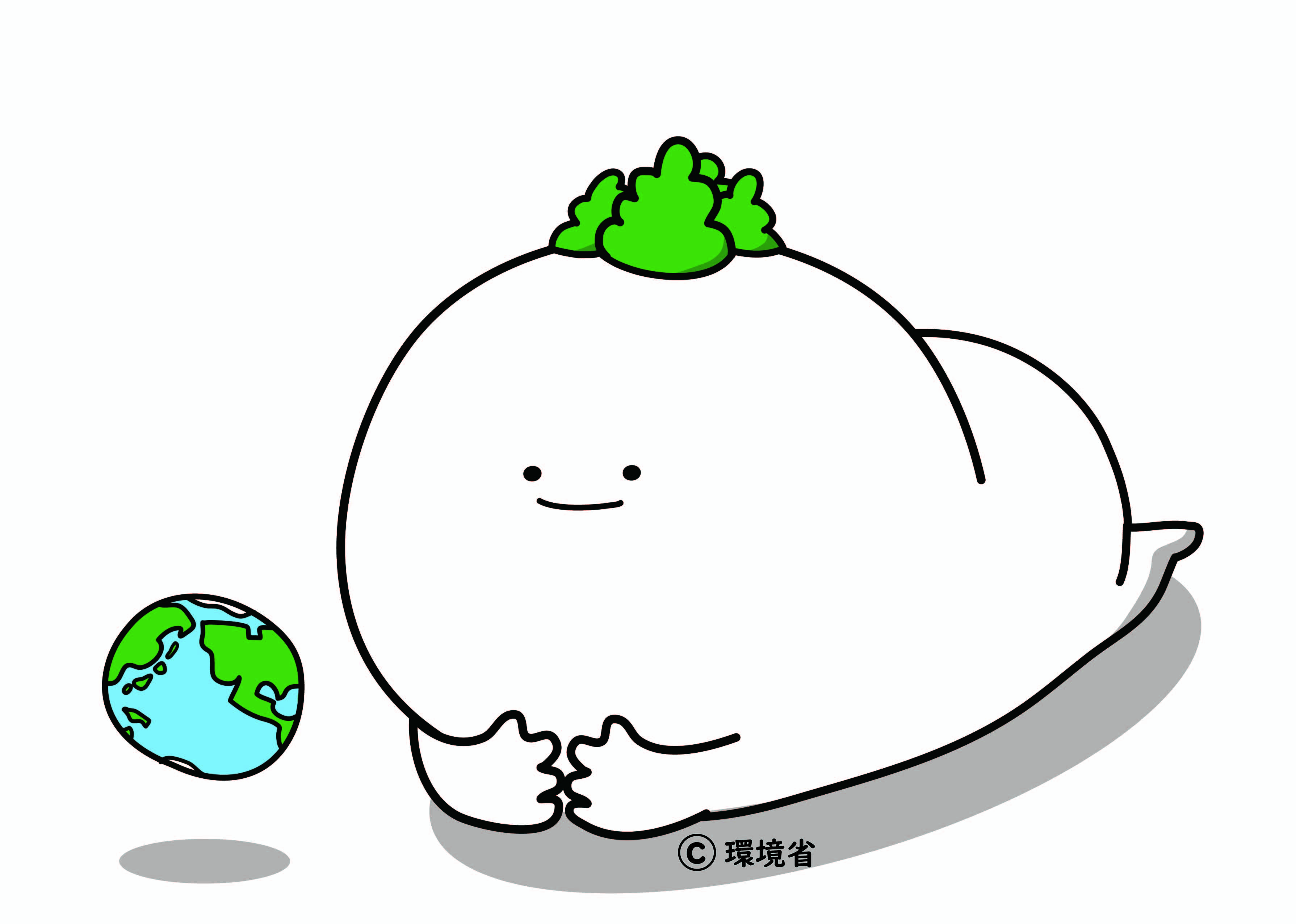 環境省ネイチャーポジティブ推進キャラクターのイラスト