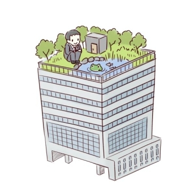 臨海部の自然イラスト