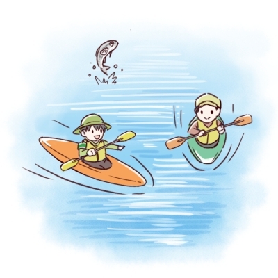 多摩川の自然イラスト