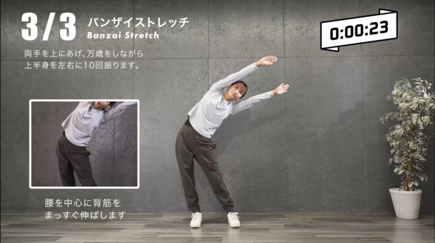 立っている運動の様子