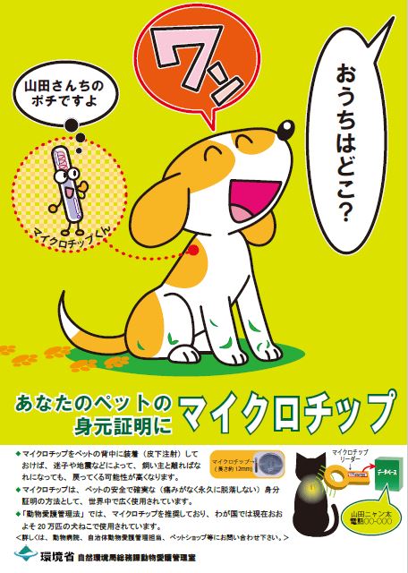 犬と猫のマイクロチップ情報登録について（環境省）