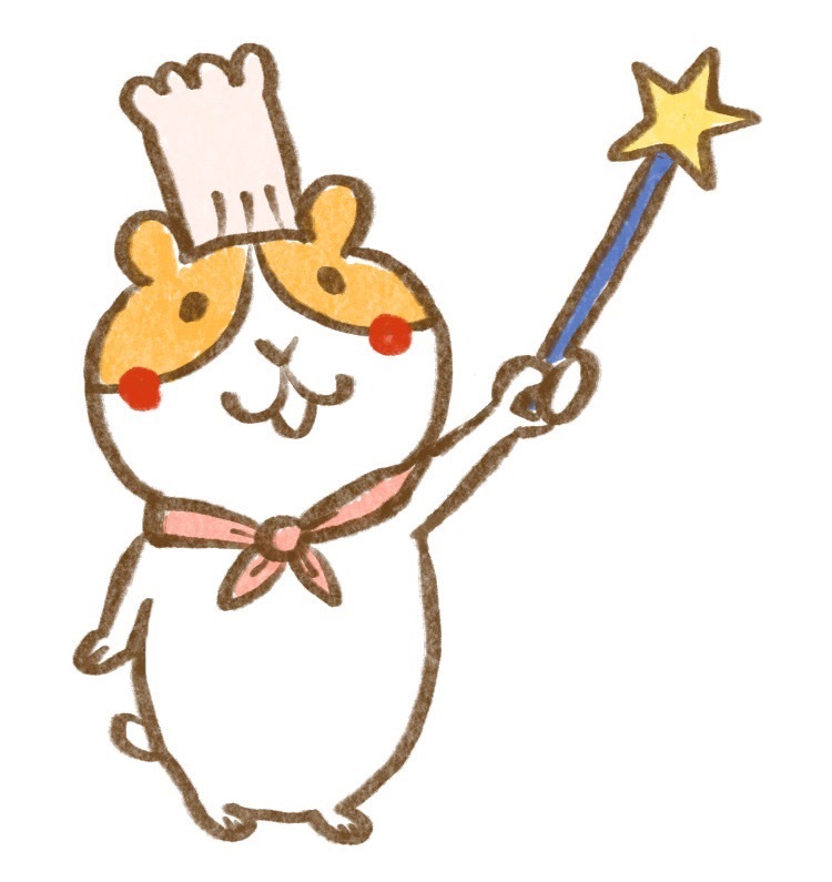 ハムップ　星棒を持っている