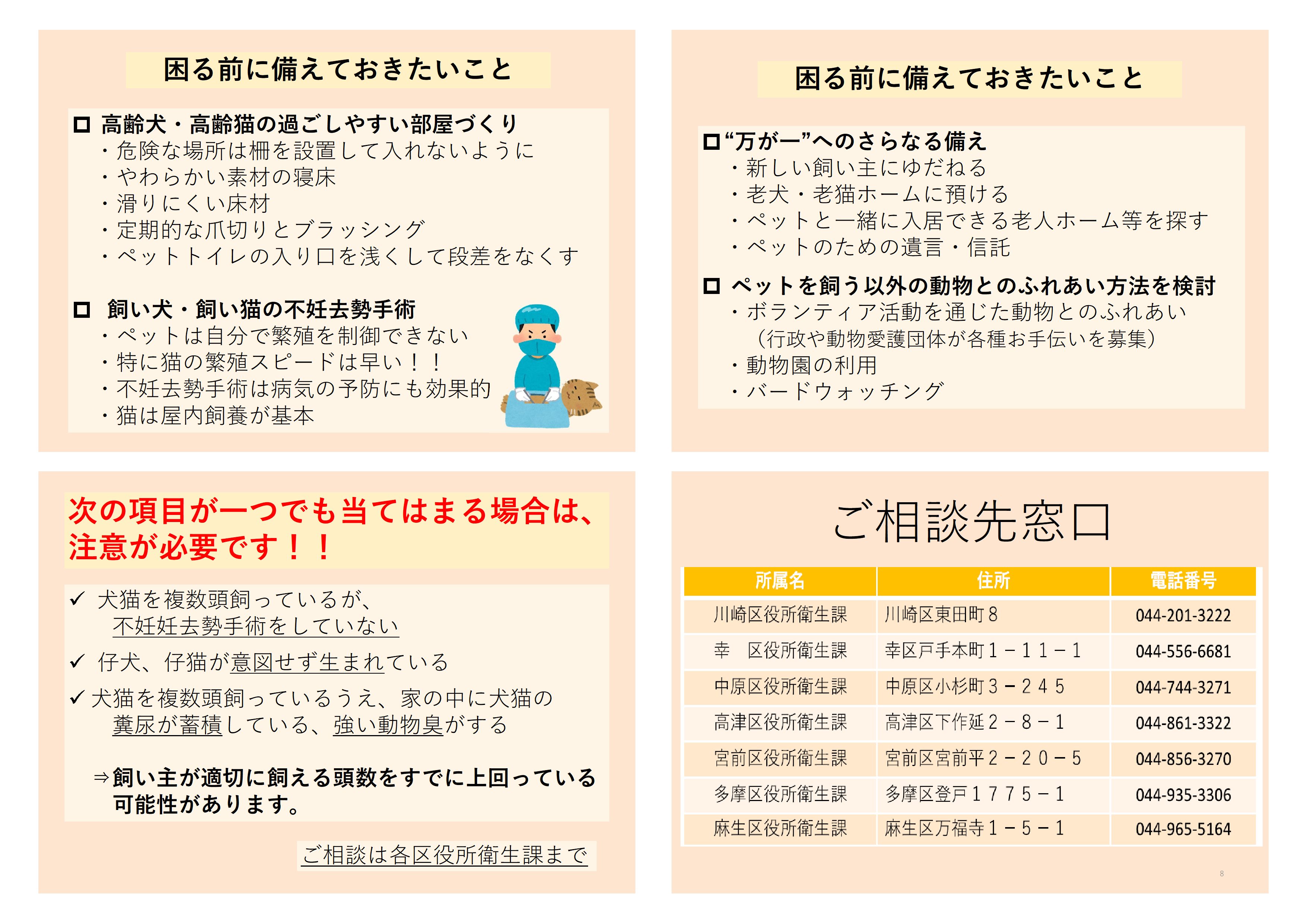 ペットことで困ったことがあったら早めに相談しましょう。