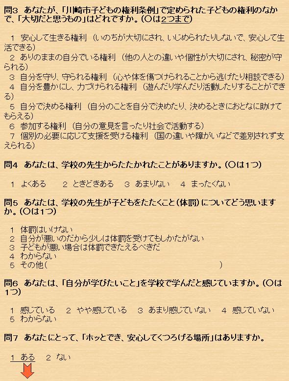 障がいがある子ども調査票