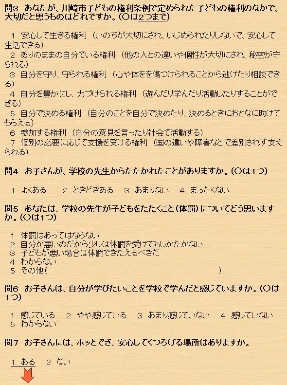 障がいのある子どもの保護者調査票