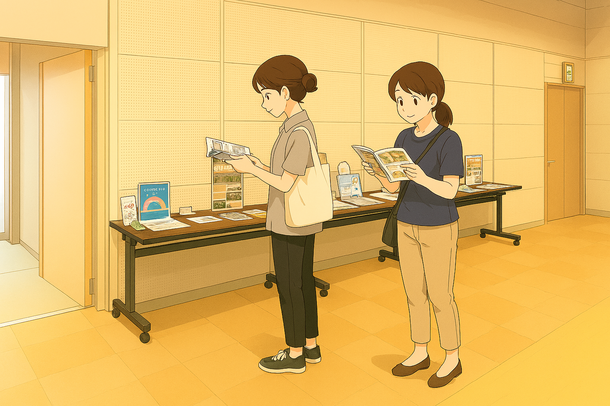 パンフレット閲覧の様子