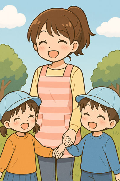 高校生おしごと体験の様子イラスト1